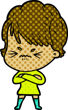 Bir insan tarafından çizilmiş, hayal kırıklığına uğramış bir kadın.