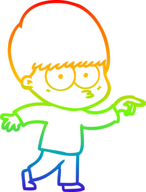 gökkuşağı gradyan çizgisi bir insan tarafından çizilmiş sinirli bir çizgi çocuk çizimi