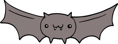 Bir insan tarafından çizilmiş vampir yarasa çizgi filmi.