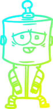 Bir insan tarafından çizilmiş soğuk gradyan robot çizimi