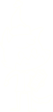 Bir insan tarafından çizilmiş Noel Tilkisi Tebeşiri