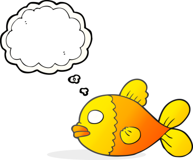 Bir insan tarafından çizilmiş serbest çizim balon balığı.