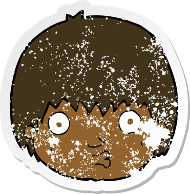 Bir insan tarafından çizilmiş garip bir çizgi filmin gerilimli yapıştırması.