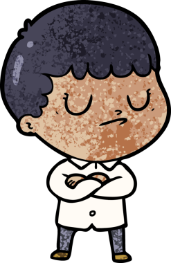 Bir insan tarafından çizilmiş huysuz çocuk çizgi filmi.