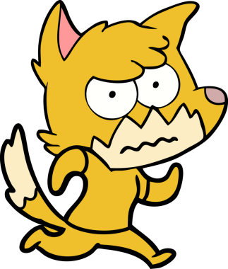 Bir insan tarafından çizilmiş bir tilki.