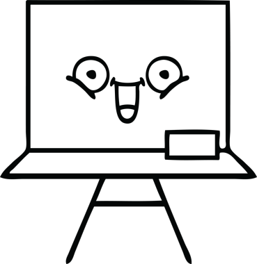 Bir insan tarafından çizilmiş beyaz bir karikatür.