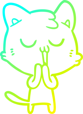 Bir insan tarafından çizilmiş çizgi film kedisinin soğuk çizgi çizimi.