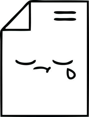 Bir insan tarafından çizilmiş bir kağıt parçasının çizgi çizimi