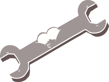 Bir insan tarafından çizilmiş düz renk çizgi film anahtarı