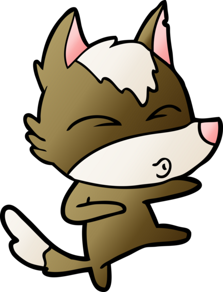 Bir insan tarafından çizilmiş bir kurt düdüğü.