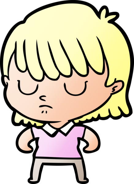 Bir insan tarafından çizilmiş karikatür kadın.