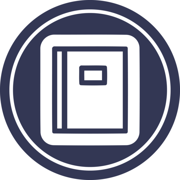 bir insan tarafından çizilmiş bir kitap simgesi