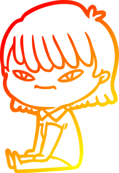 Bir insan tarafından çizilmiş bir karikatür kadın çizimi