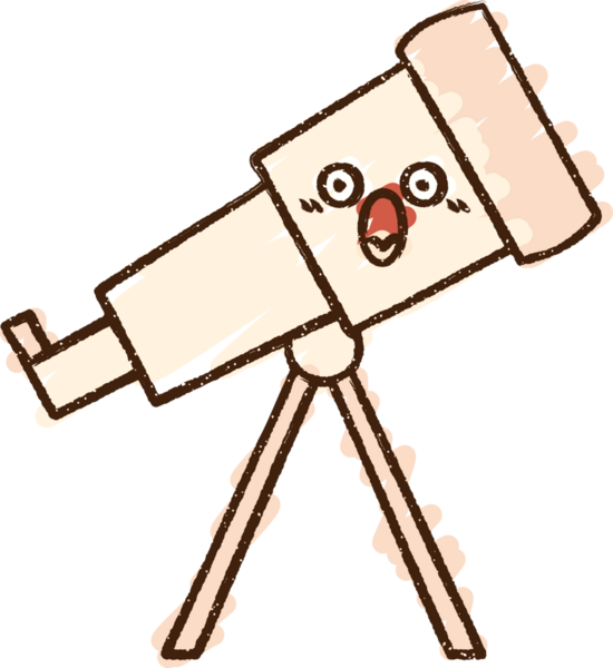 Bir insan tarafından çizilen Teleskop Tebeşiri