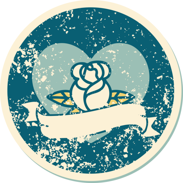 Bir insan tarafından çizilmiş kalp gülü ve bayrağının sembolik dövmeli resmi.