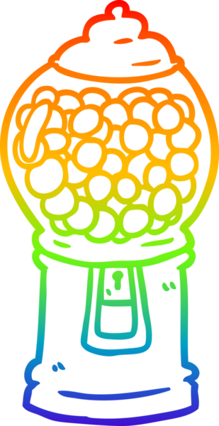 bir insan tarafından çizilmiş bir sakız makinesinin çizimi