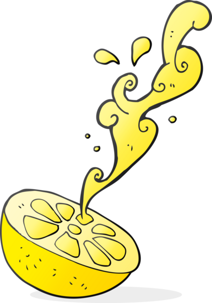 Bir insan tarafından çizilmiş limon karikatürü.