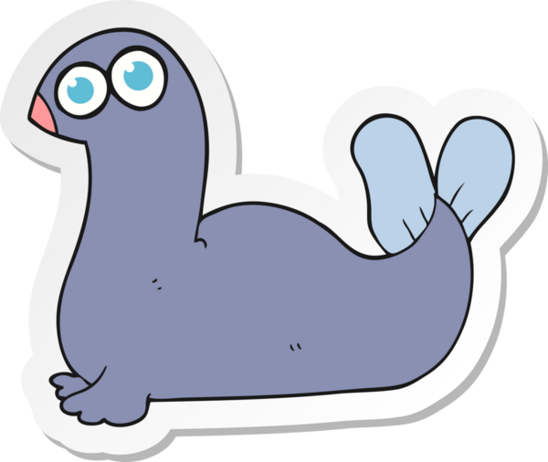 Bir insan tarafından çizilmiş karikatür mührü çıkartması.