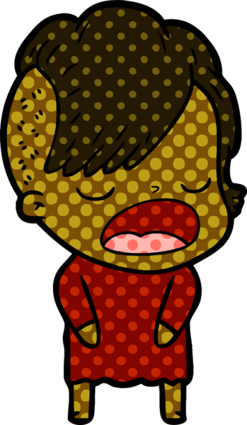 Bir insan tarafından çizilmiş havalı hippi kız çizgi filmi.