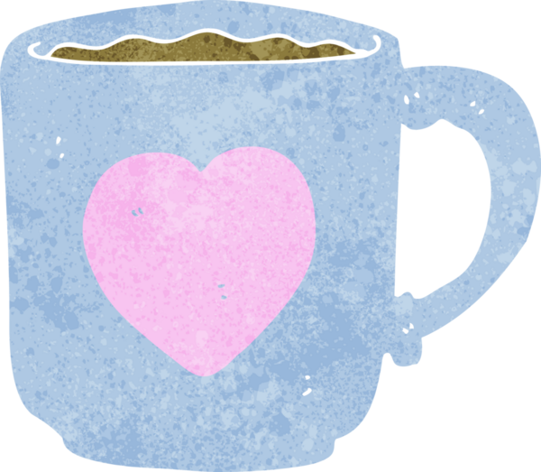 bir insan tarafından çizilmiş kahve fincanı.