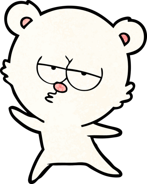 Bir insan tarafından çizilmiş kutup ayısı karikatürü