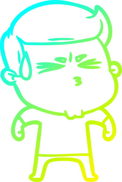 Bir insan tarafından çizilmiş karikatür çizimi.