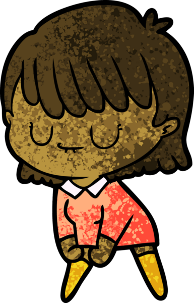 Bir insan tarafından çizilmiş karikatür kadın.