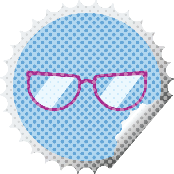 Bir insan tarafından çizilmiş grafik vektör illüstrasyon yuvarlak etiketi