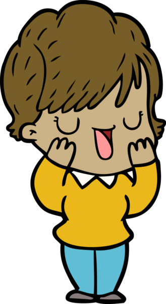 Bir insan tarafından çizilmiş bir karikatür kadın konuşuyor.