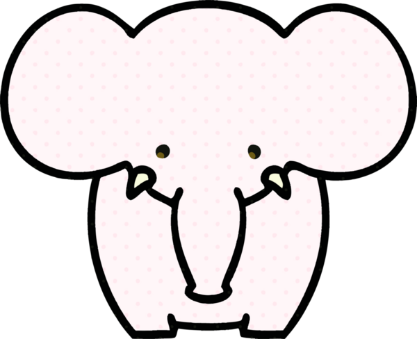 Bir insan tarafından çizilmiş garip çizgi film fili.