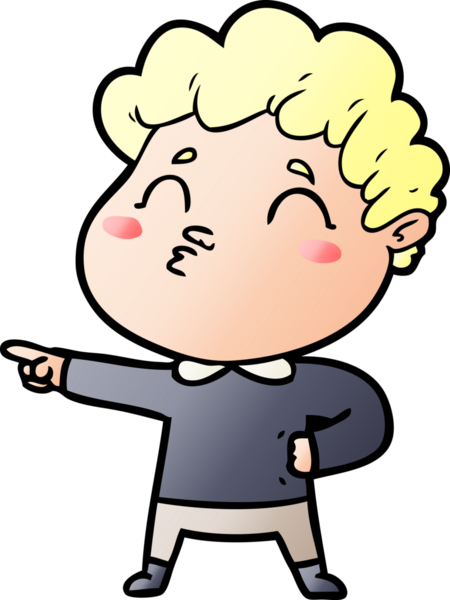 Çizgi film adamı somurtuyor Bir insan tarafından çizilmiş