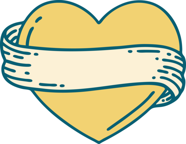 Bir insan tarafından çizilmiş kalp ve bayrağın ikonik dövme şekli