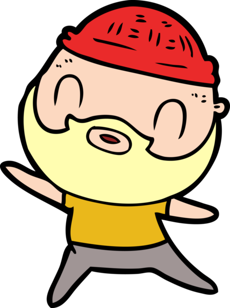 Bir insan tarafından çizilmiş sakallı bir adam.