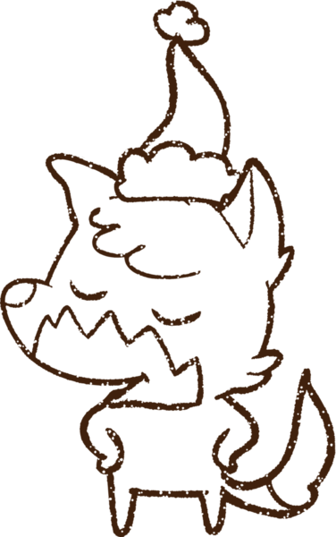 Bir insan tarafından çizilen Noel Kurdu Kömürü