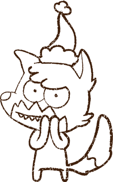 Bir insan tarafından çizilmiş Noel Köpeği Kömürü