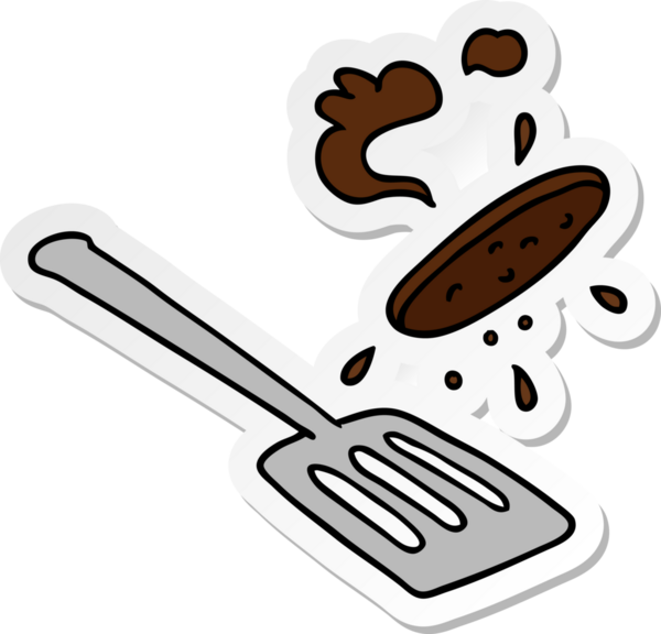 Bir insan tarafından çizilen bir hamburgerin el yazısı karikatürü.