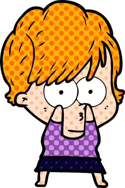 Bir insan tarafından çizilmiş karikatür kadın.