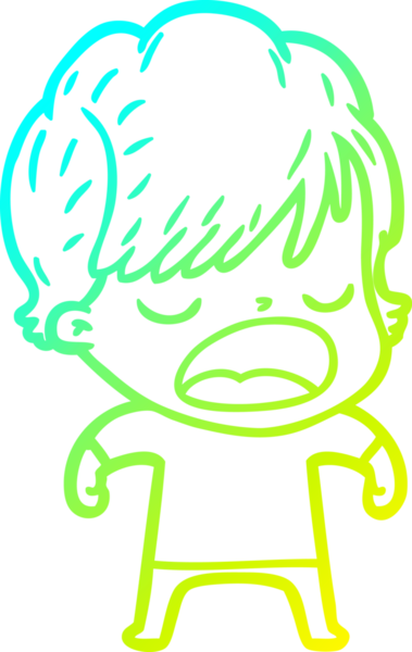 Bir insan tarafından çizilmiş bir karikatür kadın çizimi.