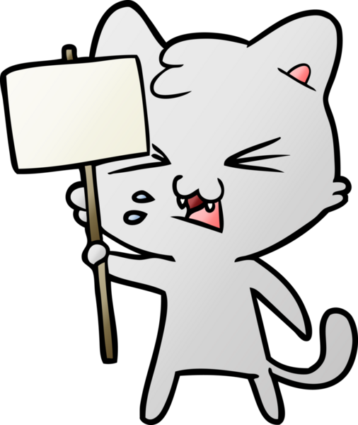 Bir insan tarafından çizilmiş kedi tıslaması.