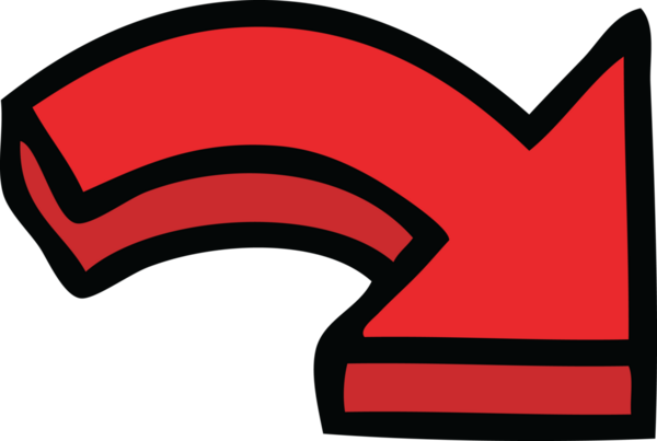 Bir insan tarafından çizilmiş güzel bir ok karikatürü