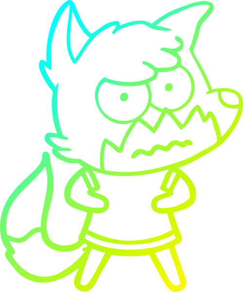 Bir insan tarafından çizilmiş bir çizgi filmin soğuk gradyan çizimi.