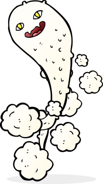 Bir insan tarafından çizilmiş garip bir hayalet.