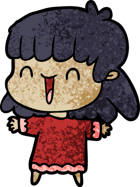 Bir insan tarafından çizilmiş karikatür kadın.