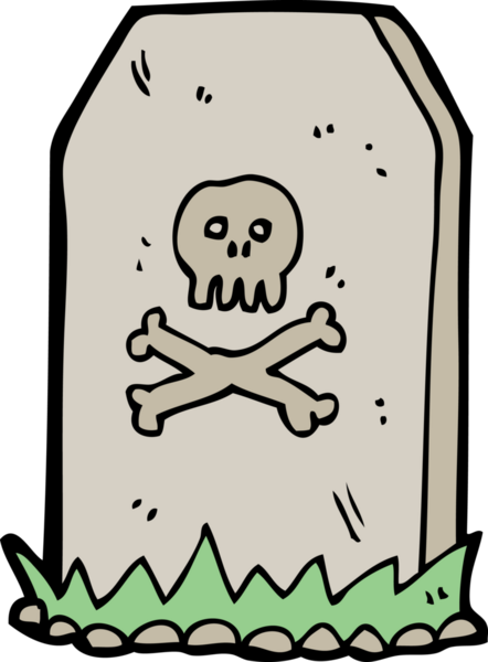 bir insan tarafından çizilmiş ürkütücü bir mezar.