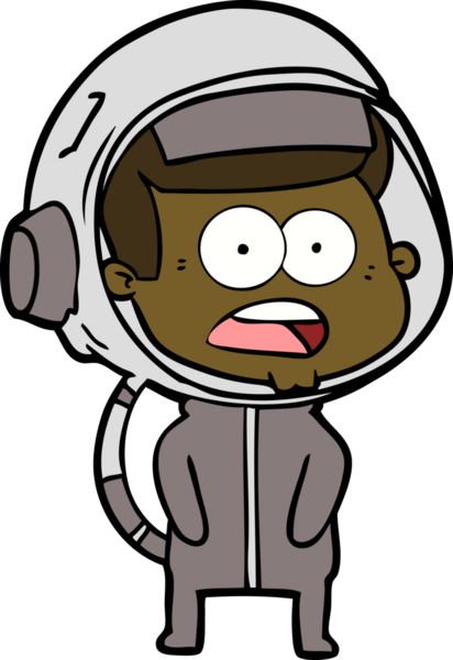 Karikatür bir insan tarafından çizilen astronotu şaşırttı.