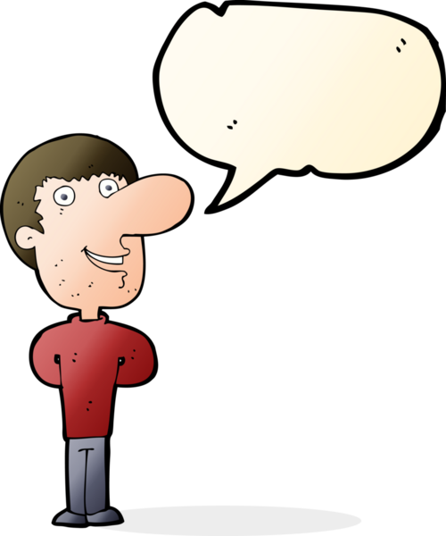 Bir insan tarafından çizilmiş konuşma balonlu mutlu adam çizgi filmi.