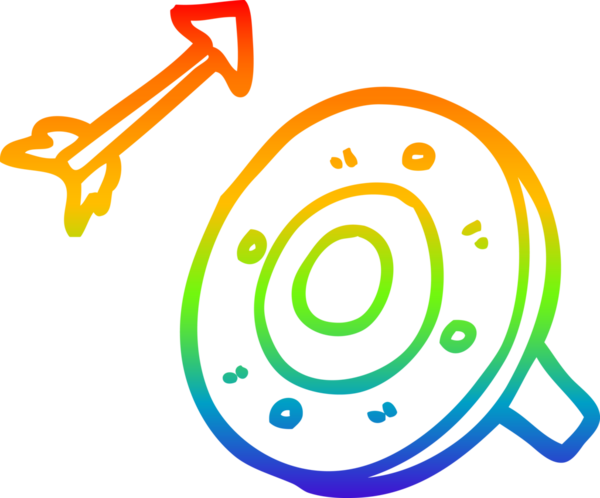 bir çizgi film kalkanı ve bir insan tarafından çizilmiş bir ok çizimi