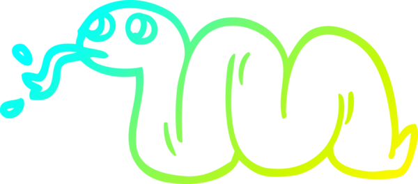 Bir insan tarafından çizilmiş çizgi film yılanı çizimi.