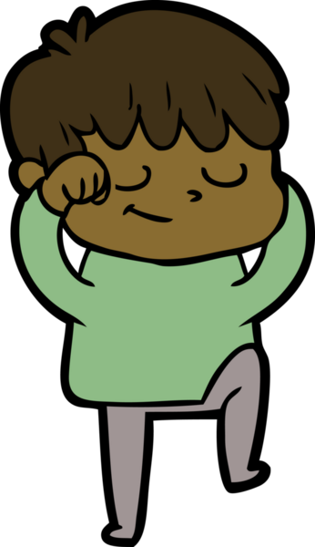 Bir insan tarafından çizilmiş mutlu çocuk çizgi filmi.