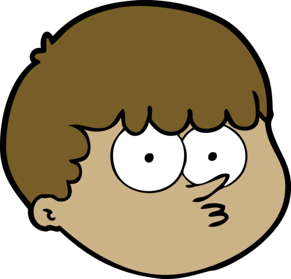 Bir insan tarafından çizilmiş erkek yüzü.